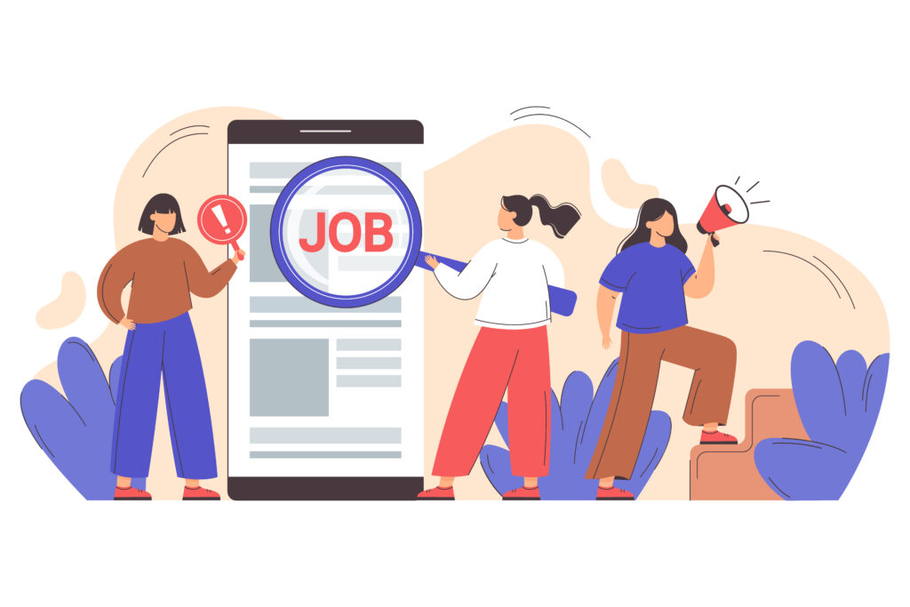 HR professionals consulting at a recruitment agency in Surat office